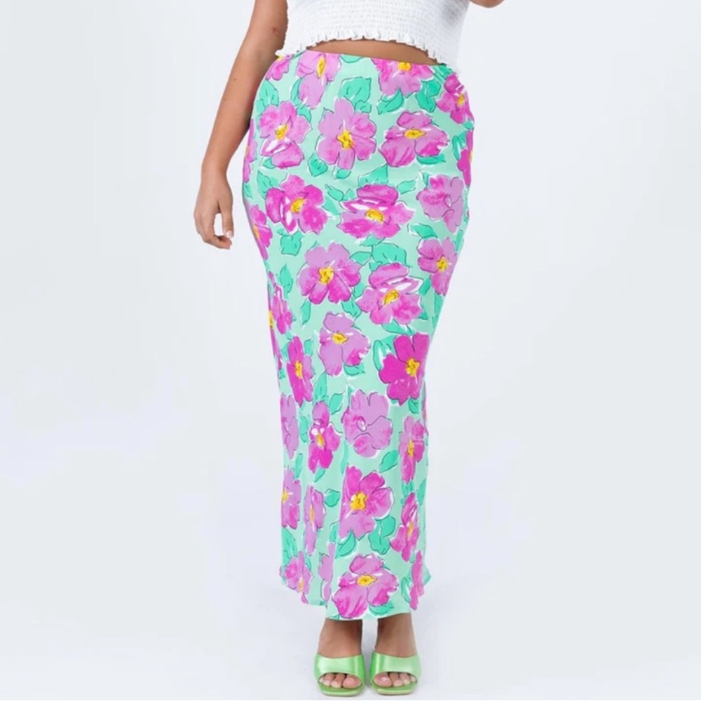 NWT Princess Polly Adah Maxi Skirt Green size 4